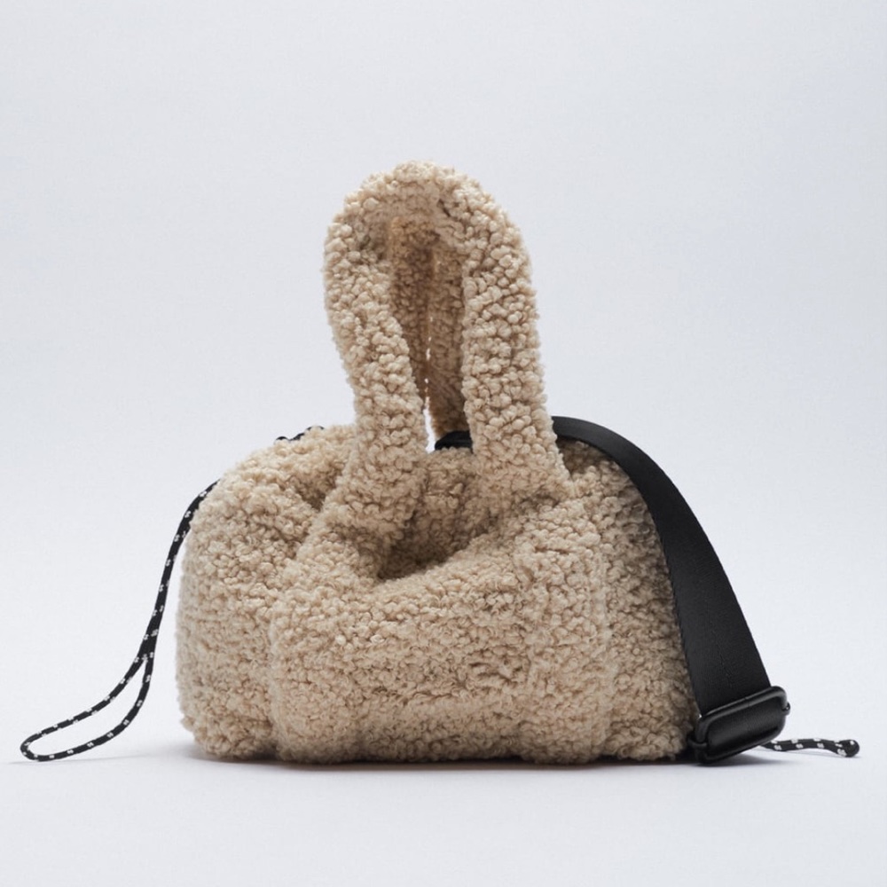 Zara fleece mini tote
